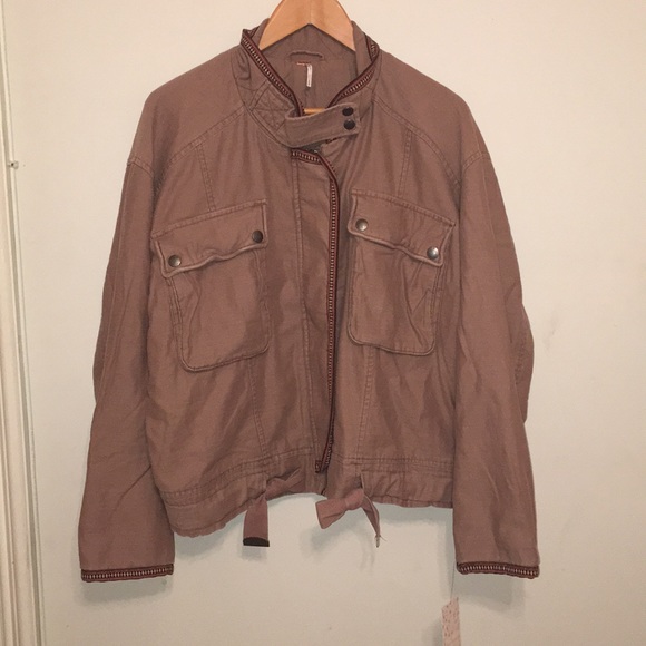 Free Oeople Flight Line Bomber Jacket M NWT - Picture 4 of 11